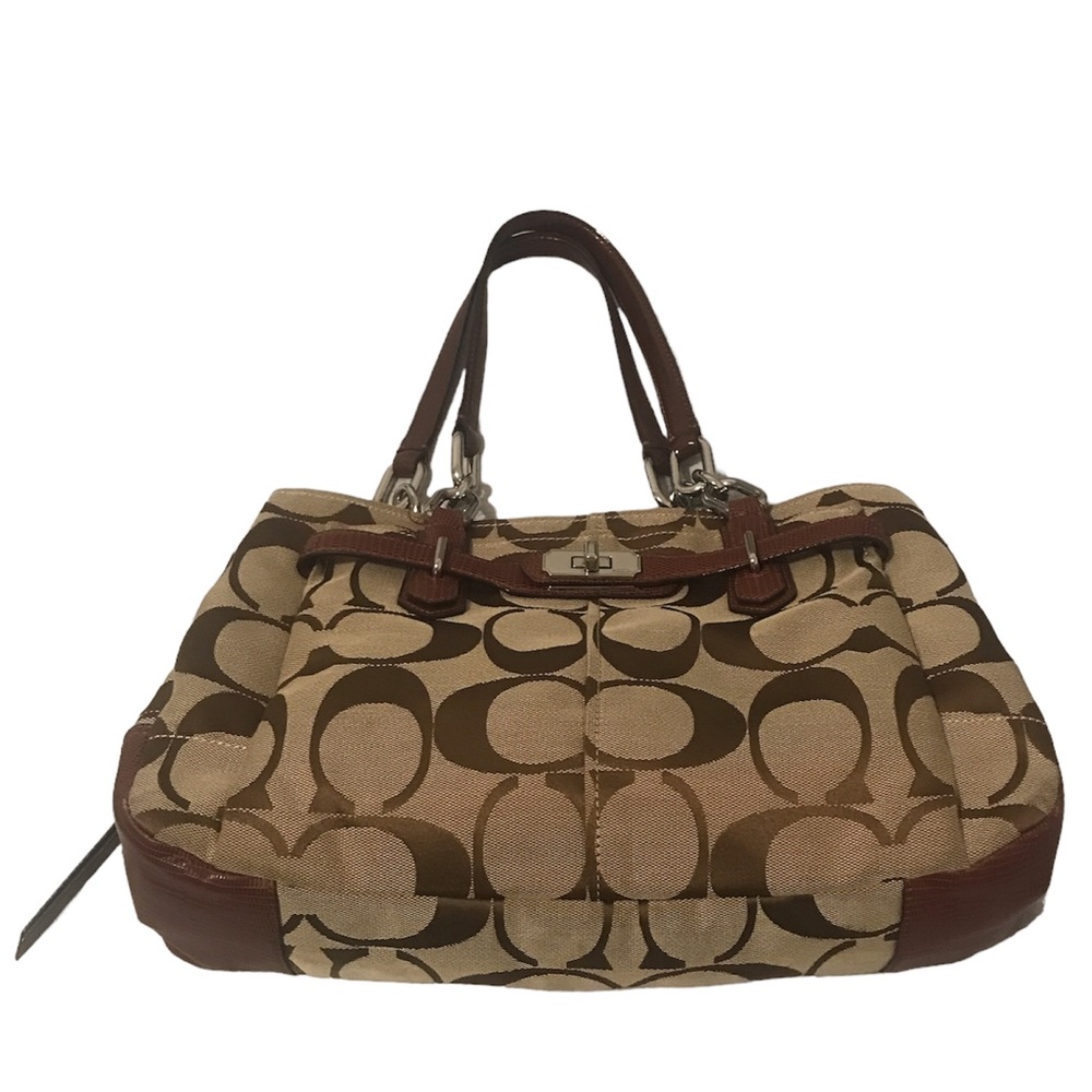 Coach Shoulder Satchel Bag Brown Tan No. D1273-17806M - Picture 2 of 11